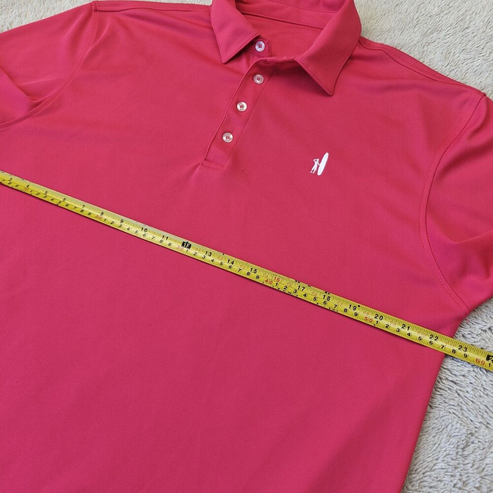 Johnnie-O Prep Performance Polo Shirt Men's XL Watermelon Pink Golf Shirt - Picture 9 of 10